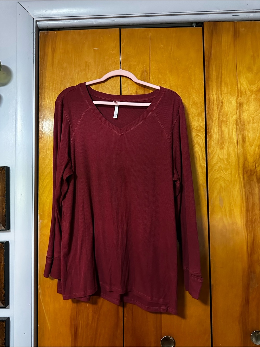 LuLaRoe Long Sleeve V-Neck Top - Wine